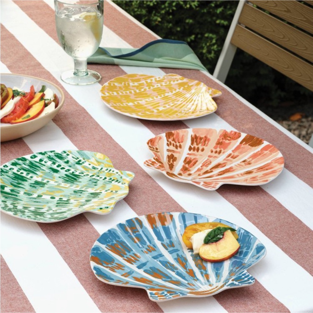 Coastal 4-Pack Melamine Shells Appetizer Plates - Threshold - Picture 2 of 4